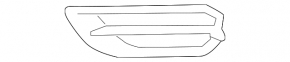 Right bumper grille Honda Accord 13-17 without fog lights