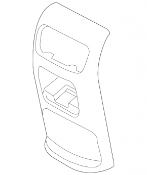 Honda CRV 17-22 rear center console trim, black, with air duct, scratches