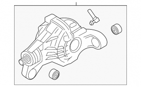 Rear differential gearbox Porsche Cayenne 958 11-17 4.8 Turbo 59k
