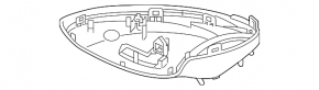 Lower side mirror cover for left Porsche Cayenne 958 15-18 under camera, black