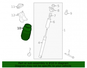 Rear left air spring Porsche Panamera 14-16
