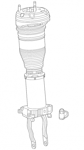 Front left air shock absorber Mercedes X167 GLS 450 580 20-26