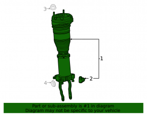 Front left air shock absorber Mercedes X167 GLS 450 580 20-26