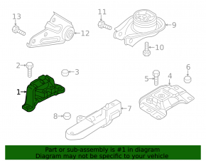 Right engine mount Mazda3 MPS 09-13