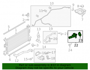 Thermostat housing Ford Focus mk3 11-18 2.0