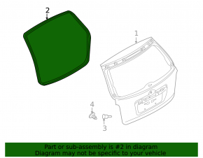 Rubber seal for tailgate Mazda CX-7 06-09