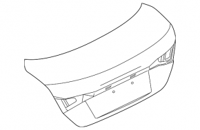 Nissan Sentra 13-19 trunk lid for camera, without spoiler