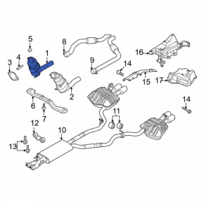 Catalytic converter right Ford Explorer 20-21 3.0T