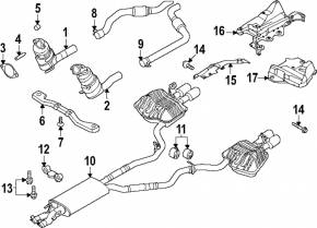 Catalytic converter right Ford Explorer 20-21 3.0T