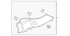 Rear pillar trim right Ford Escape MK4 20-21 black