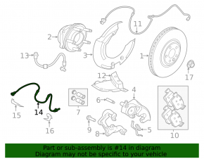 ABS sensor front left Jaguar F-Pace X761 17 AJ126, 2.0d