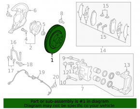 Front right brake disc Mazda CX-9 16-