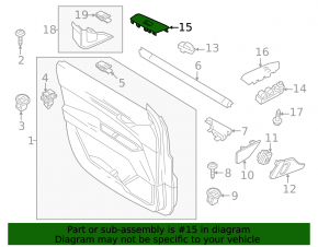 Mazda CX-50 23-25 black front right window control trim
