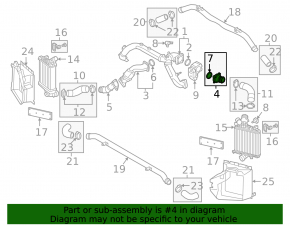 Left intercooler connector pipe for Audi Q8 19-25 3.0T MHEV