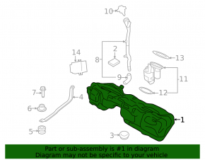 Fuel tank BMW F30 12-18 N20, broken pipe