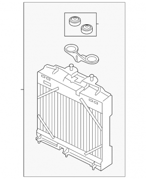 Additional cooling radiator right BMW 5 F10 11-16 2.0T, 3.0T with frame
