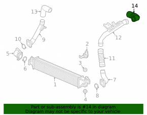 Intercooler pipe left fourth Honda CRV 17-22 1.5T