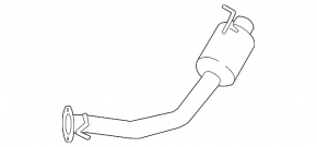 Muffler rear part with barrel Lexus RX450h 10-15