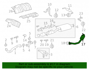 Muffler rear part with barrel Lexus RX450h 10-15