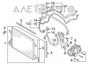 VW Passat B7 12-15 USA 2.5 Air Conditioning Compressor
