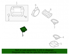Rear wing speaker right Nissan Maxima A36 16-