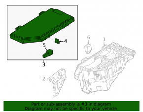 Honda Accord 18-22 hybrid underhood fuse box cover