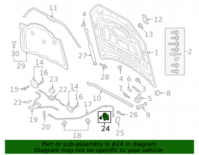 Bonnet Lock Opening Handle Interior Audi Q7 16- Black