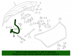 Trunk lid hinge left VW Passat 20-22