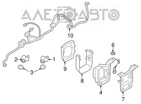 Front bumper central parking sensors for Porsche Cayenne 19-26