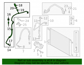 Air conditioning pipe heater-condenser Audi Q3 83A 19-25 2.0T