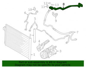 BMW X5 F15 16-18 Plug-in Dual Air Conditioning Compressor-Stove Pipe