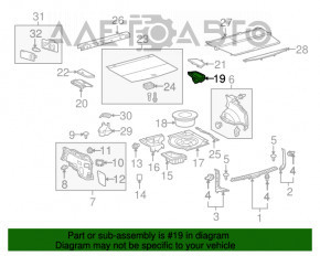 Right trunk pocket for Lexus RX350 RX450h 10-15