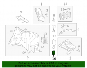 Toyota Highlander 14-19 roof rack hook, black and chrome