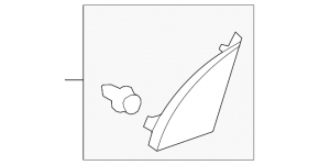 Side mirror plug front left Toyota Rav4 13-18