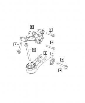 Engine mount rear Chrysler Pacifica 17- 3.6 FWD