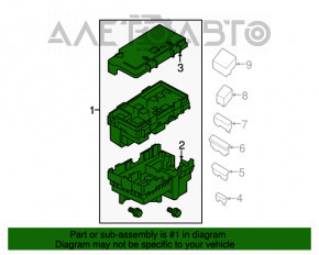 Underhood fuse box Jeep Cherokee KL 14-15 3.2 break in cover