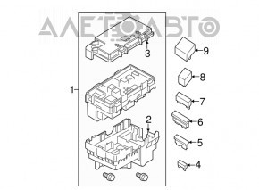 Underhood fuse box Jeep Cherokee KL 14-15 3.2 break in cover