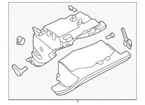 Glove box, glove compartment Infiniti QX30 17-19 black