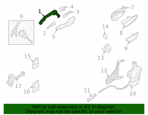 Hyundai Tucson 2022-2024 Keyless Front Right Outer Door Handle