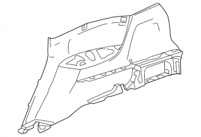 Arch trim right Acura MDX 14-16 pre-rest, black