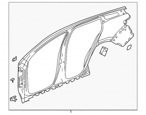 Quarter wing rear right GMC Terrain 18- on the body, graphite, dent, bump