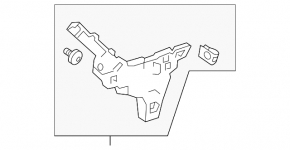 Right rear bumper mount for Hyundai Sonata 16-19 hybrid