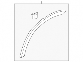 Rear left wing arch trim Kia Sorento 10-15 black
