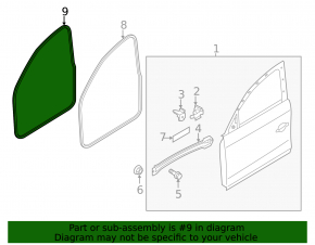 Door seal front left Audi A4 B8 08-16