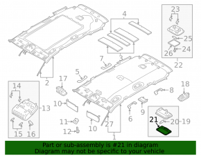 Hyundai Santa FE 19-20 trunk light gray, bumps