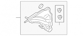 Porsche Macan 15-18 headlight washer reservoir