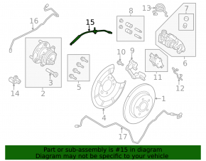 Brake hose rear left Ford C-max MK2 13-18