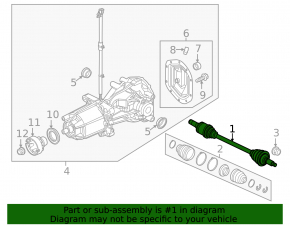 Drive axle rear left Ford Explorer 11-19 rusty