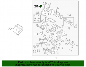 Actuator motor for the heater ventilation system on a Mazda3 2003-2009
