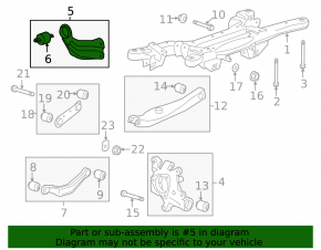 Rear left longitudinal arm Chevrolet Malibu 13-15